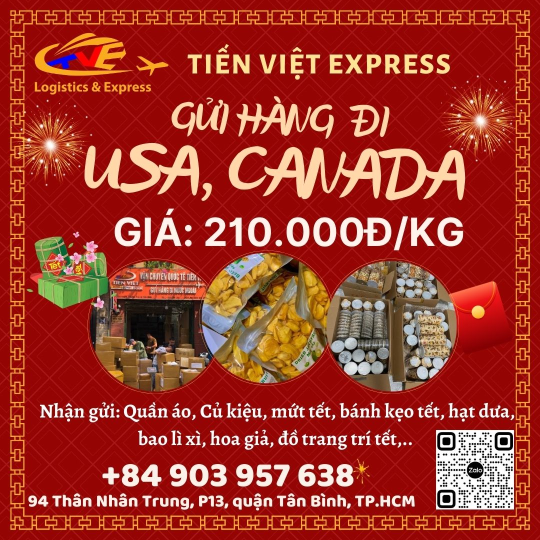 Gửi hàng đi USA, Canada - Tiến Việt Express